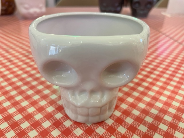 skull flower pot