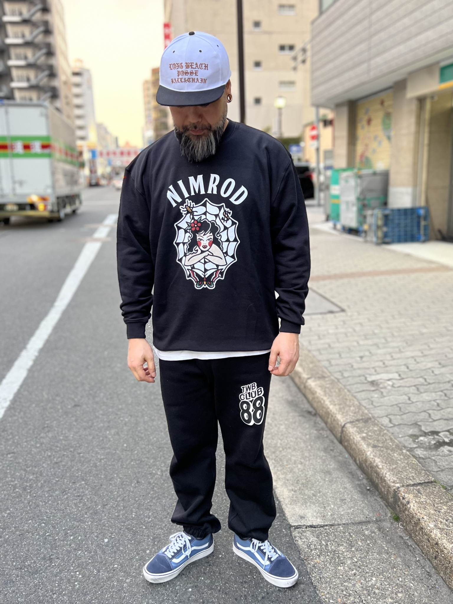 “NIMROD” Spider Women Crewneck Sweat Black