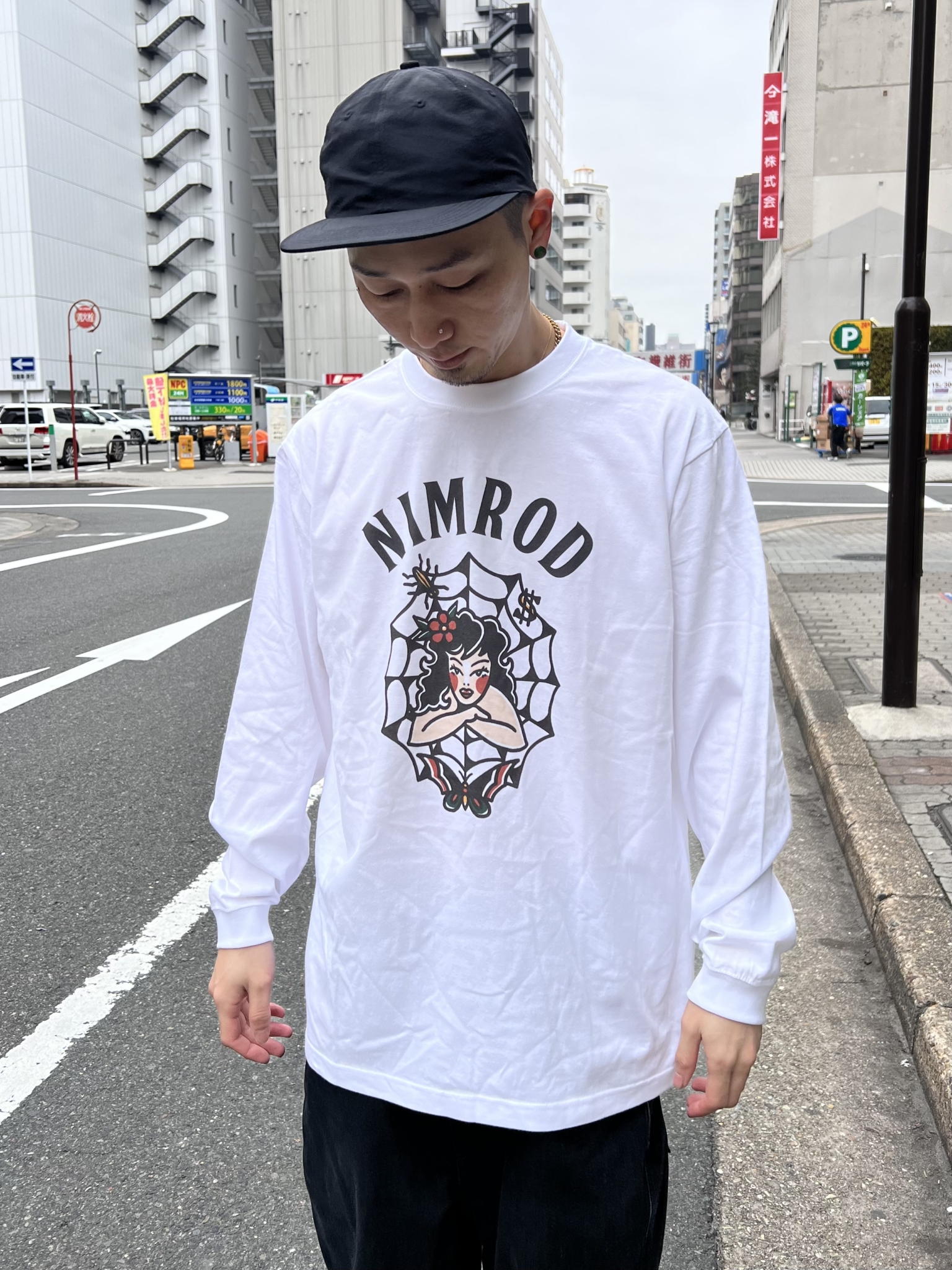 “NIMROD” Spider Women L/S T-shirts White