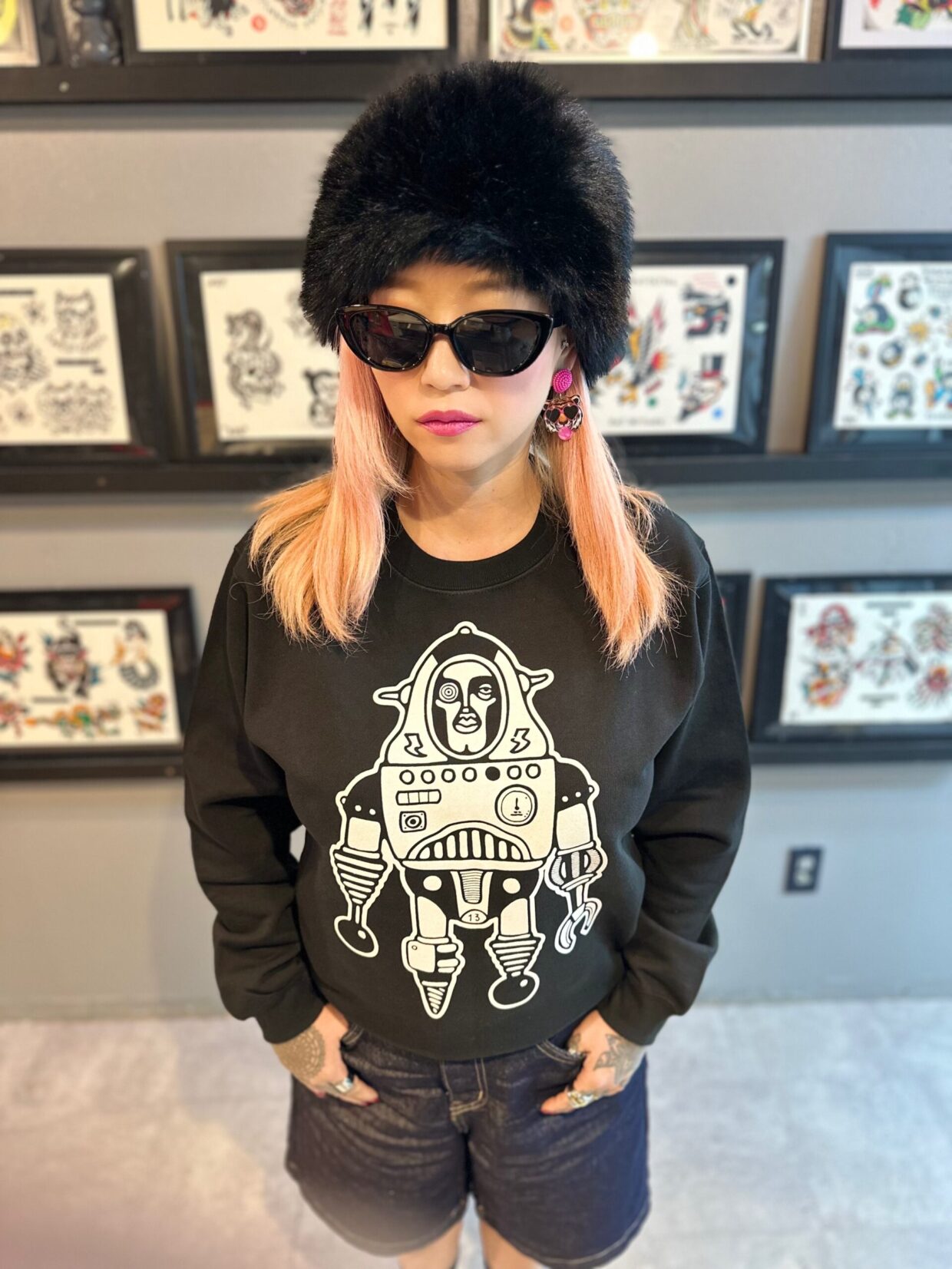 NIMROBOT Crewneck Sweat BLACK