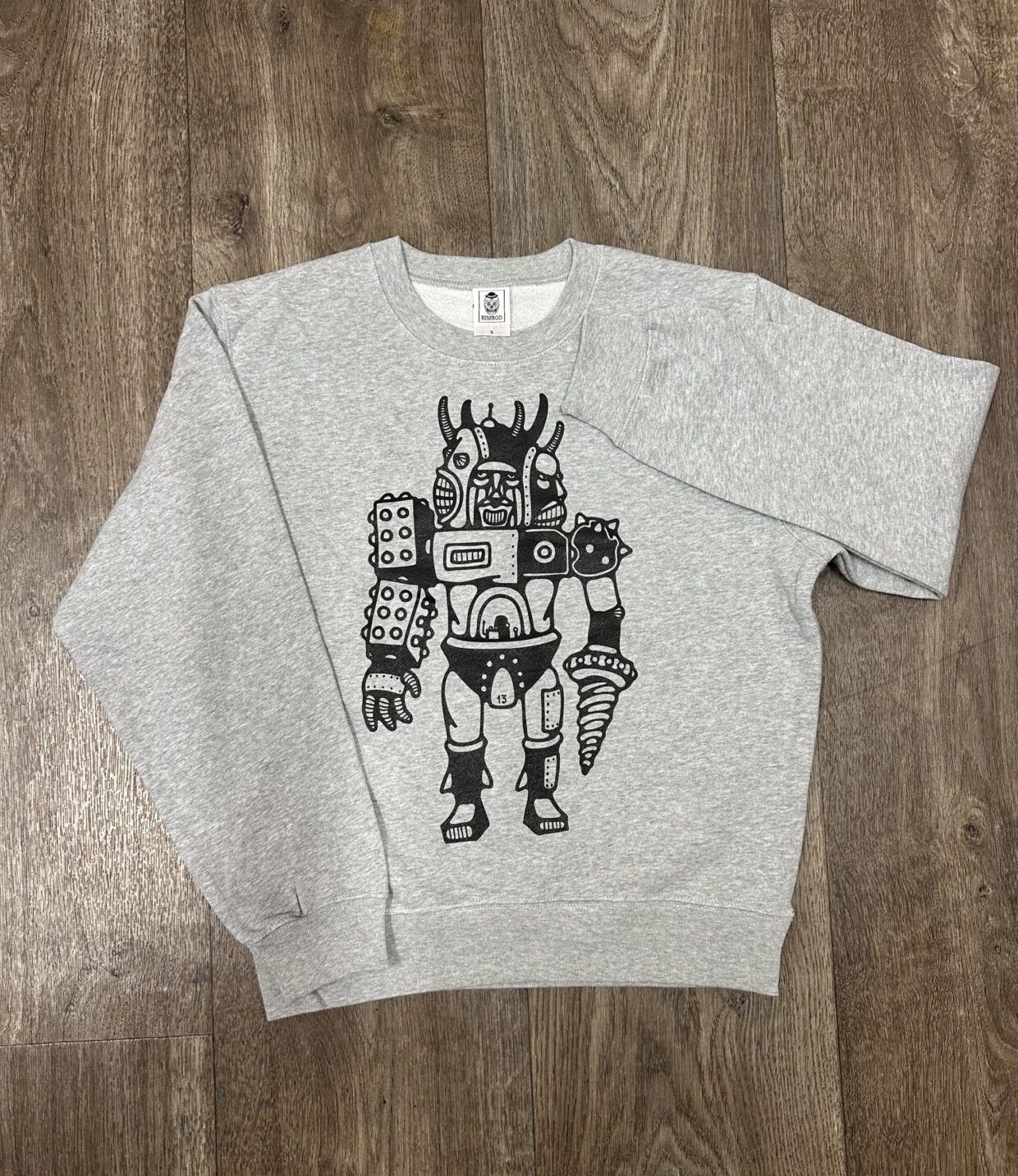 NIMROBOT#2 Crewneck Sweat Gray